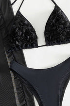 Mesh Long Dress Three Piece Swim Set image 5