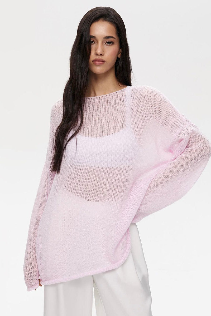 Lightweight See Through Knit Blouse image 4