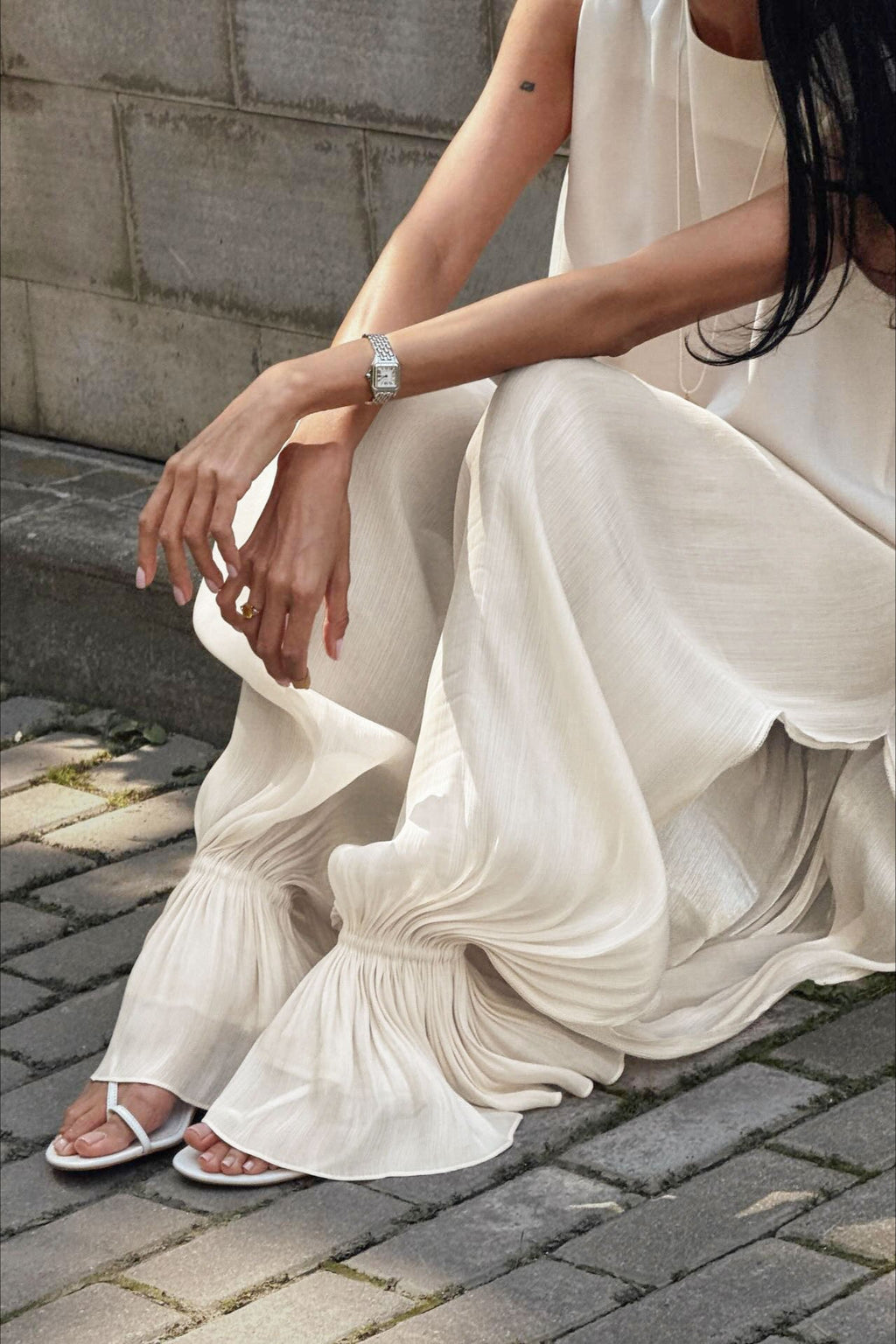 Structured Puff Ankle Chic Casual Pants image 5