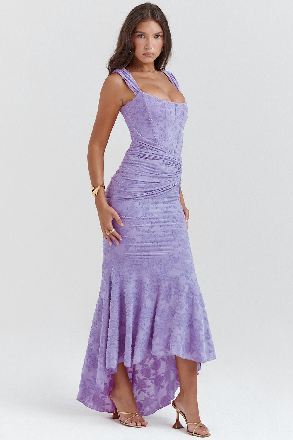 Stretch Mesh Jacquard Mermaid Formal Dress image 15