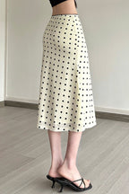 Solid Polka Dot High Waist Bodycon Skirt image 2