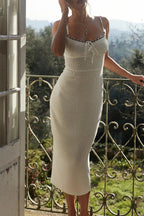 Polka Dot Slim Fit Bodycon Sleeveless Maxi Dress image 1