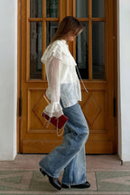 Ruffled Flare Sleeve Tencel Chiffon Blouse image 6