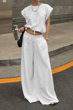 Sleeveless Pullover Wide Leg Pants Two Piece Set image 1