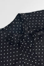 Polka Dot Tie Neck Flare Sleeve Blouse image 3