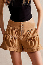 Ruffled Hem A line Denim Casual Shorts image 6