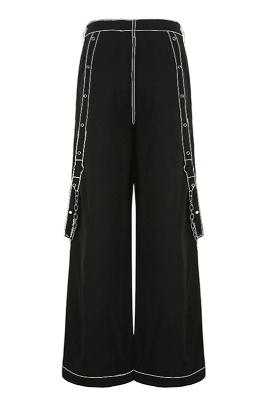 Gothic Wide Leg Cargo Jeans image 9