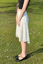 Polka Dot Mesh Layered Skirt image 3