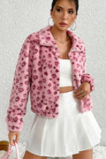 Cozy Heart Leopard Print Fleece Coat image 1