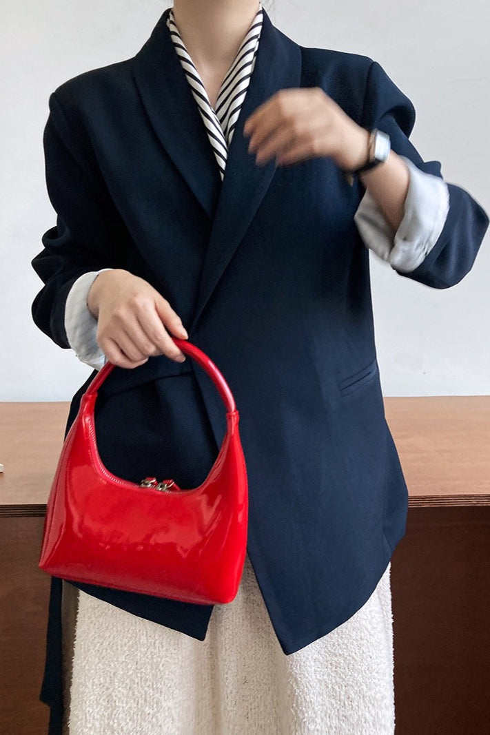 Fashionable Draped Apple Collar Blazer image 5