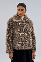 Leopard Print Faux Fur Coat image 2