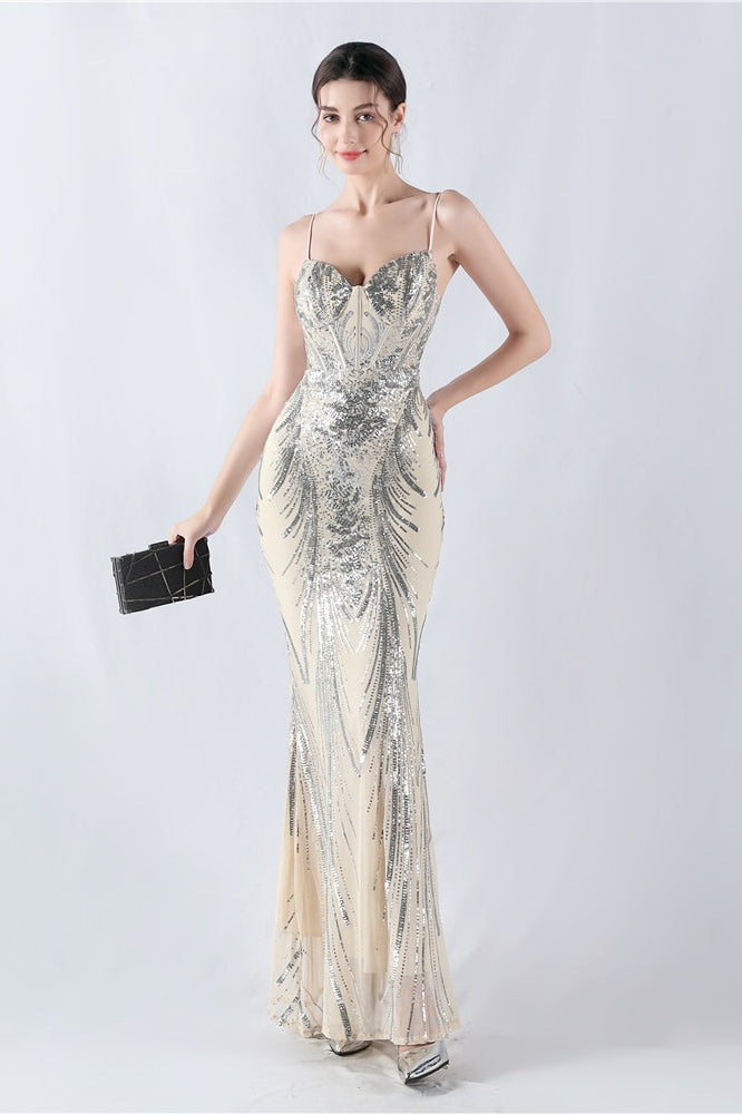Boned Sequin Embroidered Formal Dress image 23
