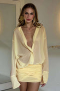 Collared Slim Fit Bodycon Shirt Mini Dress image 1