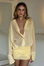 Collared Slim Fit Bodycon Shirt Mini Dress image 1
