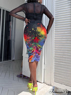 3D Floral Choker Detail Strapless Classic Bodycon Party Midi Dress - Turquoise image 6