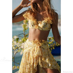 3D Floral Push up Skirt Two Piece Set image 5