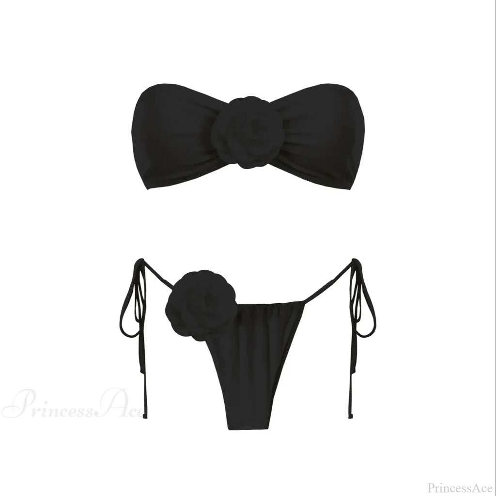 3D Flower Bandage Bikini Set image 4