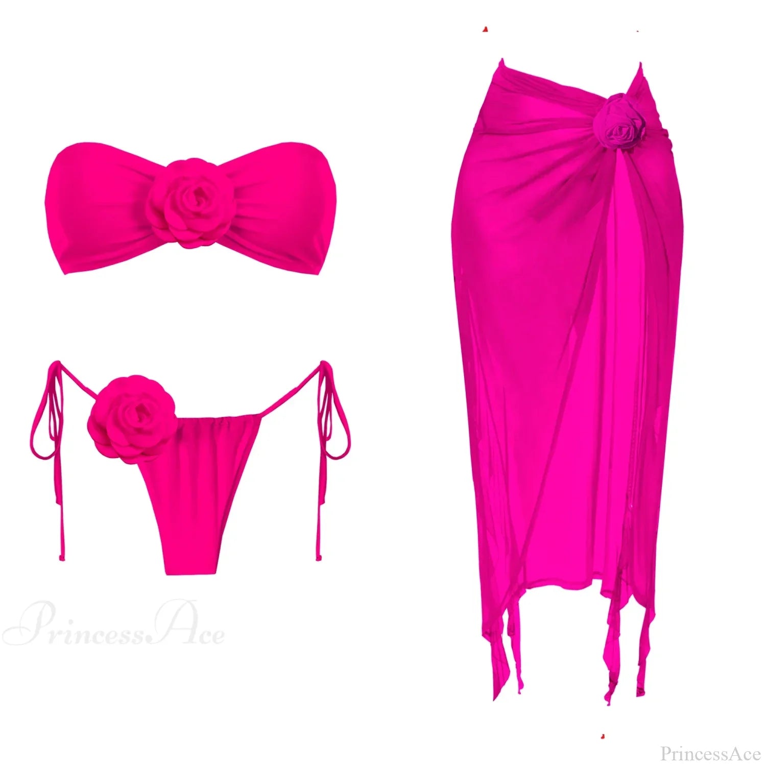 3D Flower Bandage Bikini Set image 2