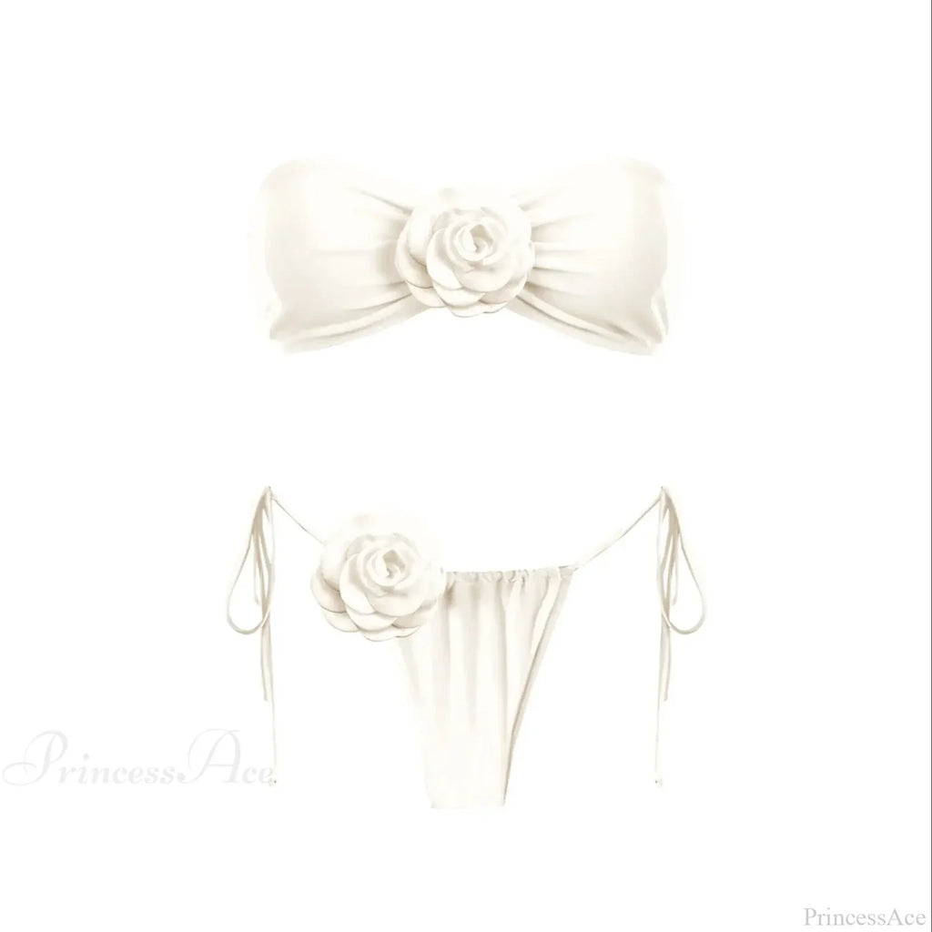 3D Flower Bandage Bikini Set image 5