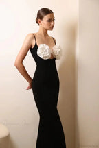 3D Flower Halter Long Party Dress image 6