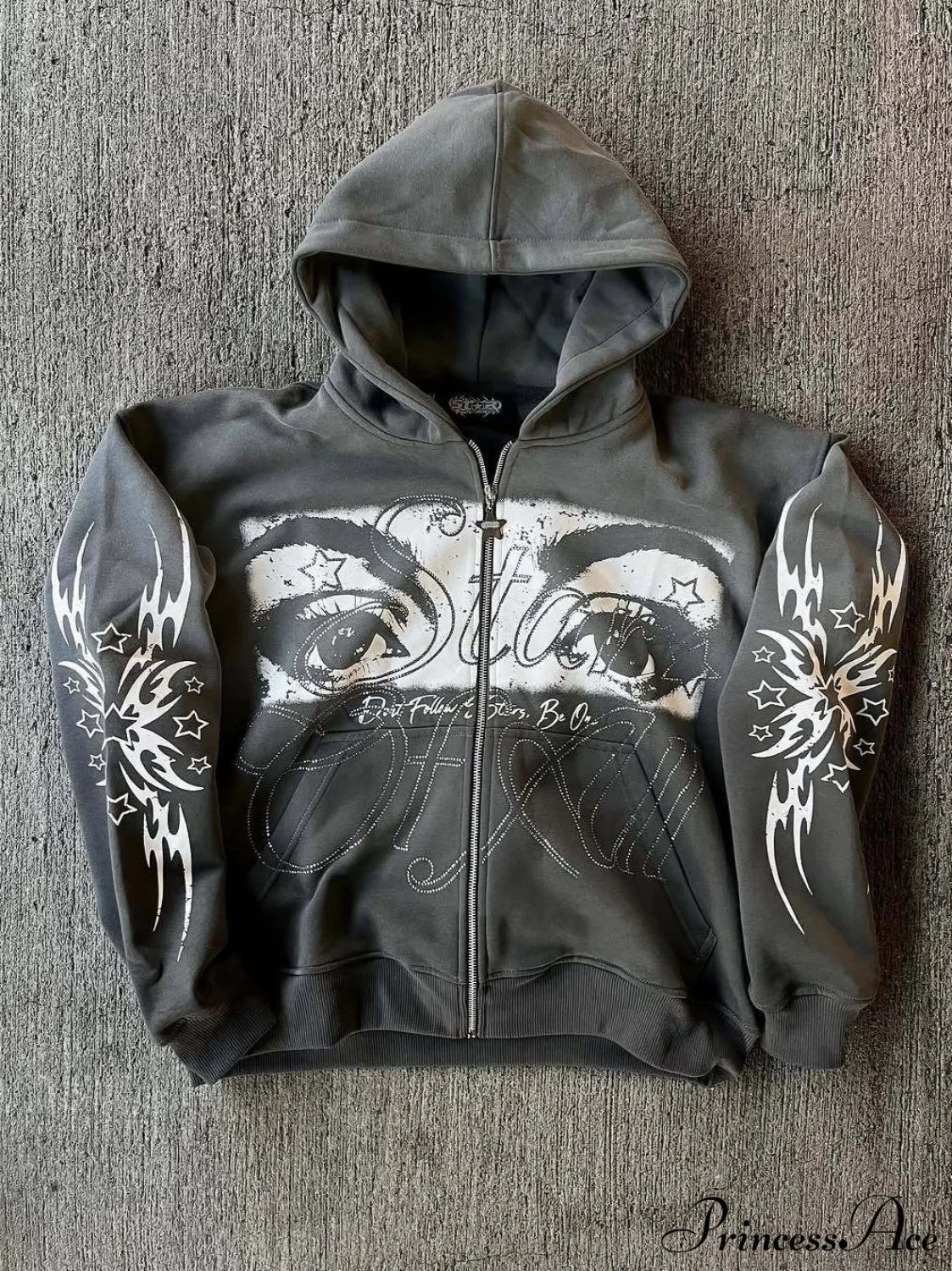 3D Print Vintage  Long Sleeve Zip Hoodie image 3