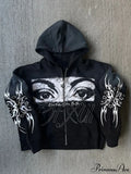 3D Print Vintage  Long Sleeve Zip Hoodie image 1