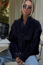 Wide Shoulder Suede Pocket Jacket image 8