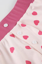 Pink Heart Color Block Two Piece Set image 5