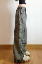 Vintage Camo Wide-Leg Cargo Pant image 3