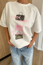 Chic Bag Print Cotton T-shirt image 2