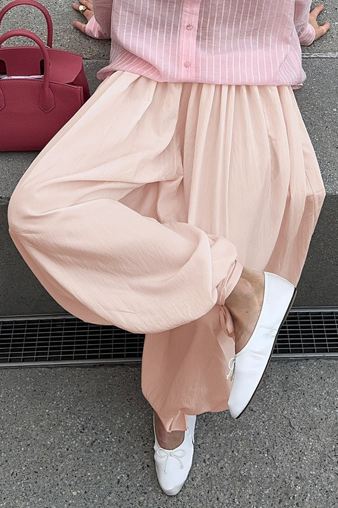Elegant Loose Tie Harem Pants image 2