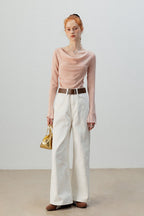 Burgundy Mock Two Piece Knit Top image 2
