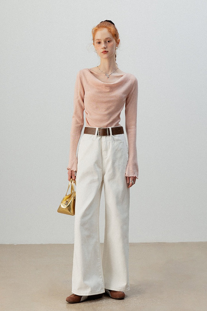 Burgundy Mock Two Piece Knit Top image 2