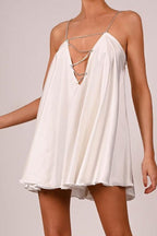 Sexy Chain Deep V Backless Party Dress image 9