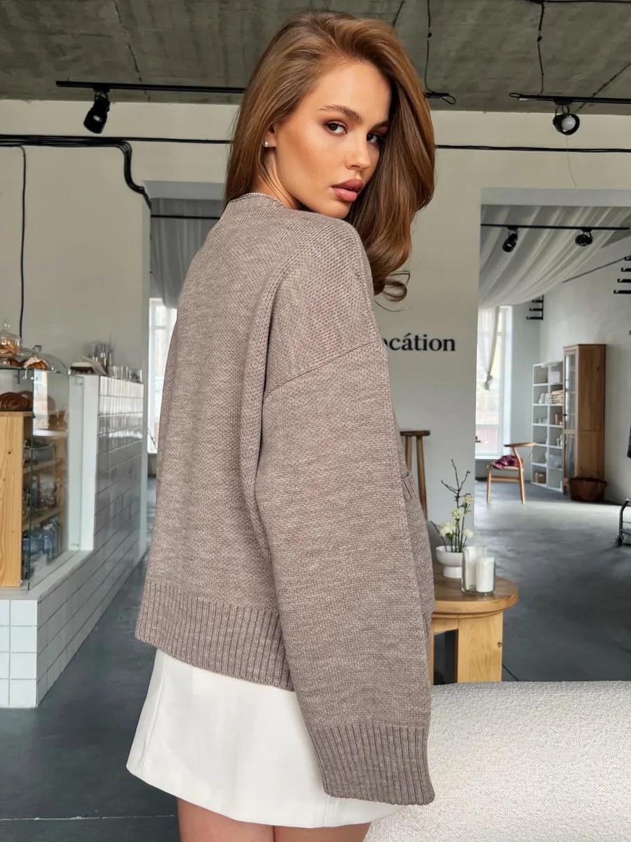 V-Neck Pocket Knit Cardigan image 12