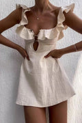 Ruffle Hem Spaghetti Strap Mini Dress image 1
