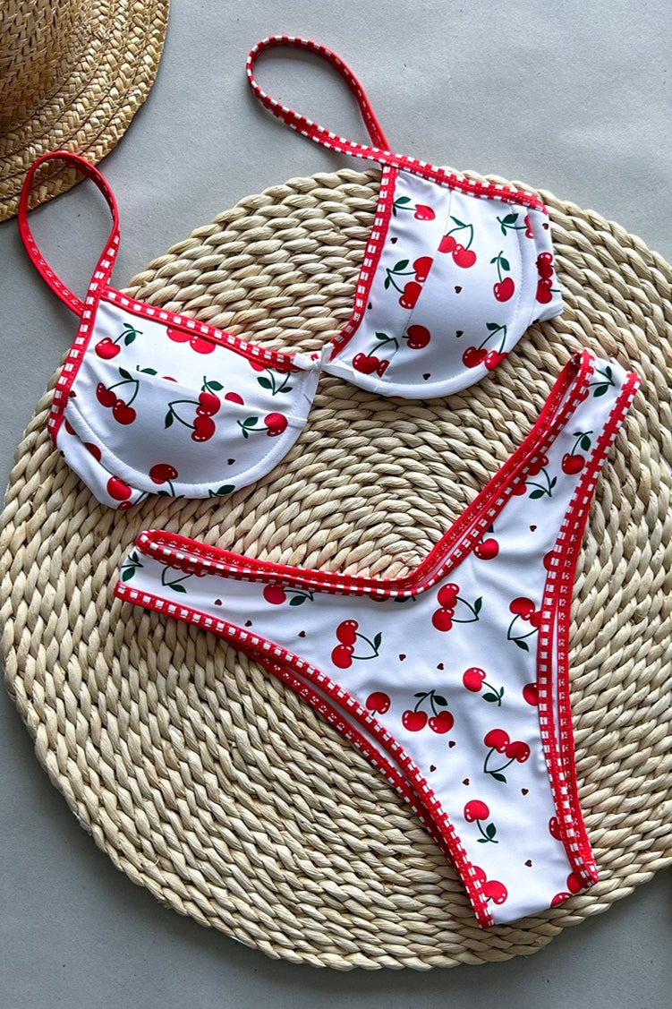 Sweet Cherry Push Up Bikini Set image 3