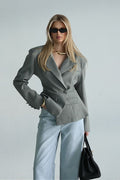 Vintage V-Neck Single Button Blazer image 1