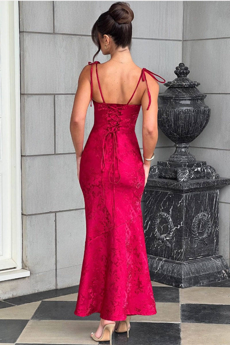 Solid Sash Backless Mermaid Formal Dress image 18