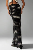 Slim Fit Polka Dot Midi Skirt image 4