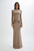 Long Sleeve Crew Neck Maxi Dress image 3
