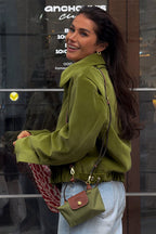 Oversized Velvet Baseball Style Jacket image 4