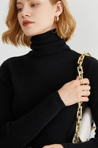 Ribbed Turtleneck Long-Sleeve Slim Stretch Knit Top image 10