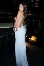 Metal Accent One-Shoulder Bodycon Maxi Dress image 2