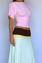 One Shoulder Cropped Fitted Blouse image 4