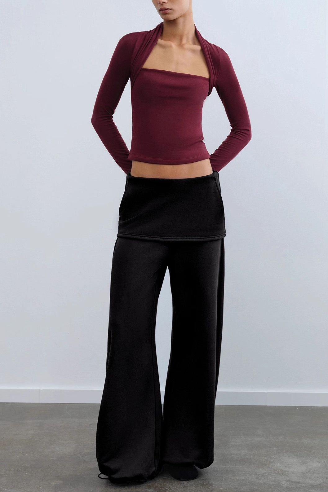 Detachable Cape Knit Top image 4