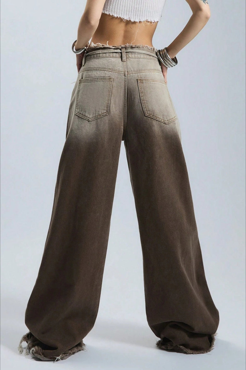 Ombre Low Rise Straight Leg Jeans image 3