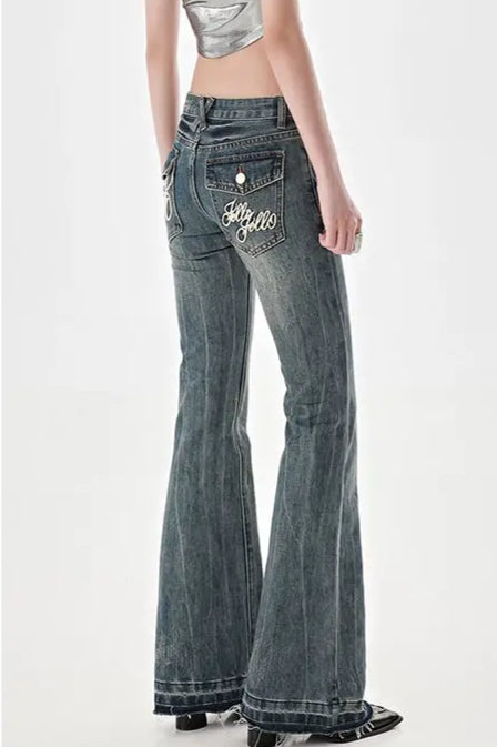 Slim Fit Low Waist Micro Flare Jeans image 17