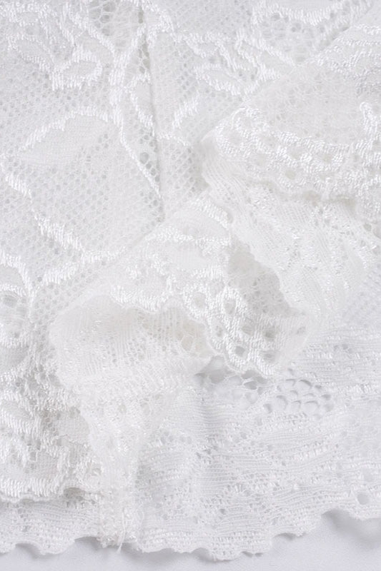 Solid Lace Splice Lapel Casual Blouse image 6