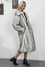 Faux Fur Longline Plus Size Coat image 4